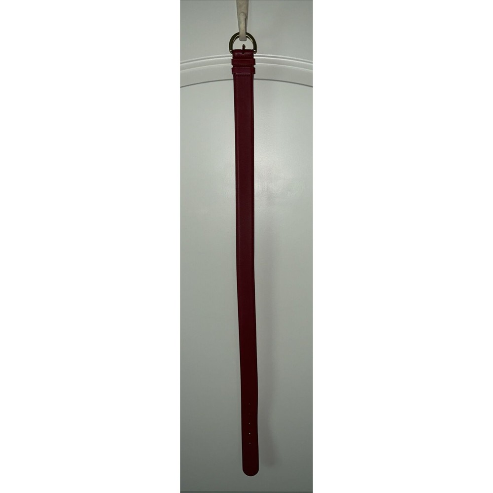 VINTAGE COACH Women’s Cowhide Leather Belt, Red, Medium, #8500